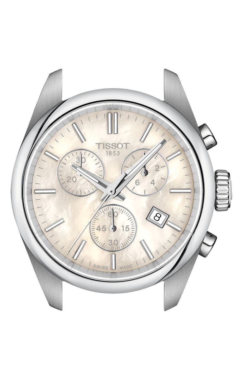 Tissot PR 100 Chronograph Bracelet Watch, 36mm, Alternate, color, White Mother Of Pearl