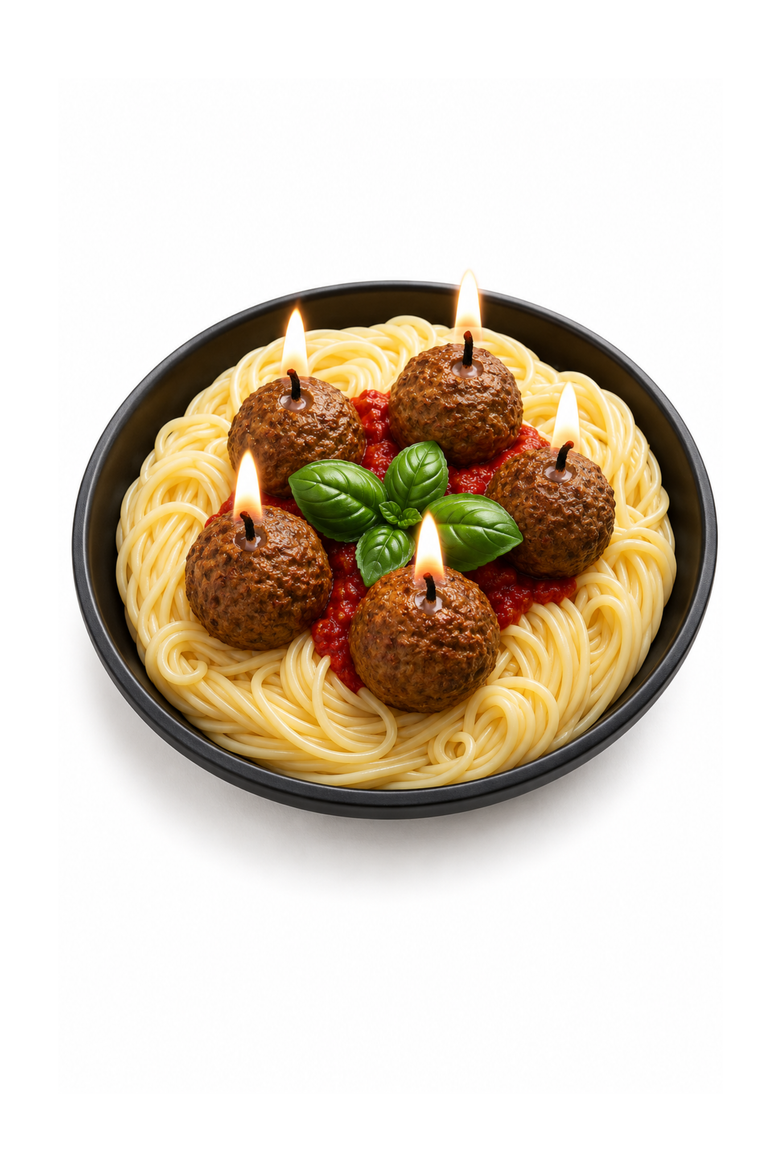 Spaghetti and Meatballs Candle, Main, color, Spaghetti And Meatballs