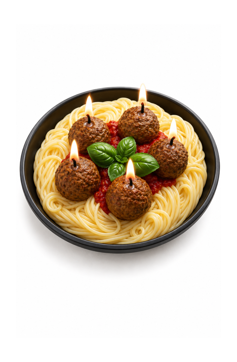 Spaghetti and Meatballs Candle