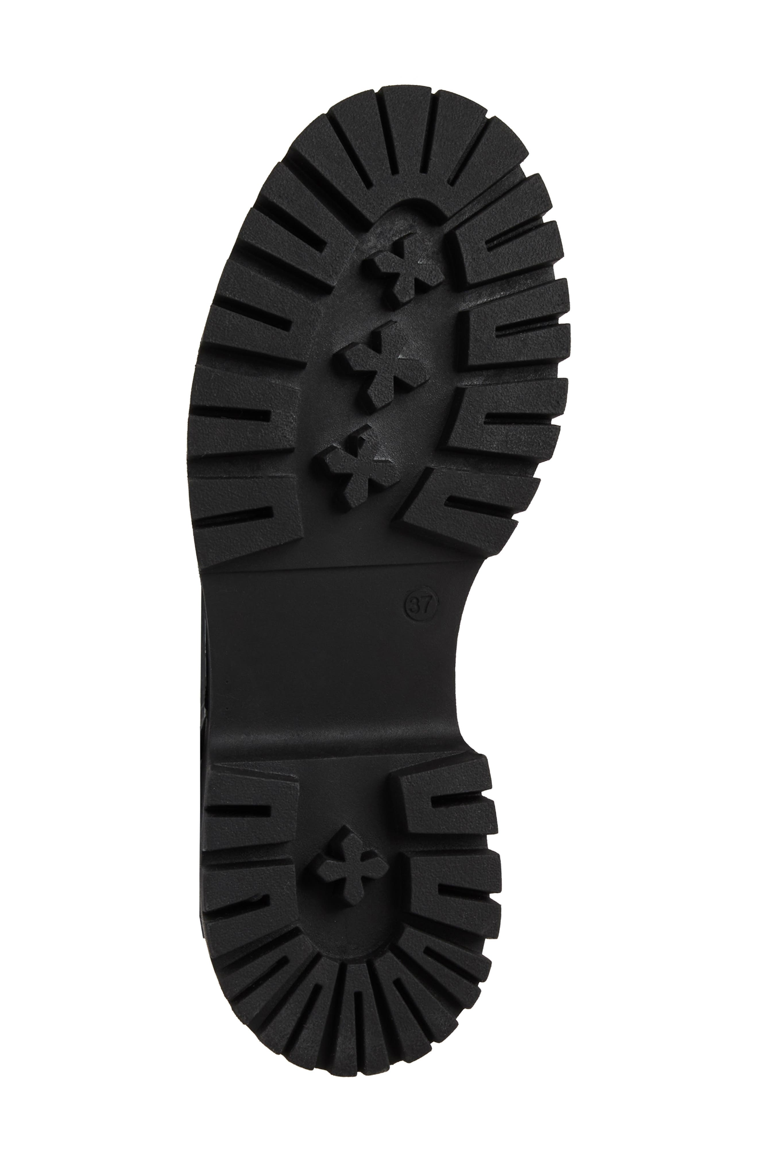 Bruno Magli Lensa Lug Sole Leather Moto Boot, Alternate, color, Black