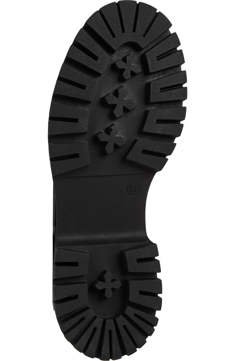 Bruno Magli Lensa Lug Sole Leather Moto Boot, Alternate, color, Black