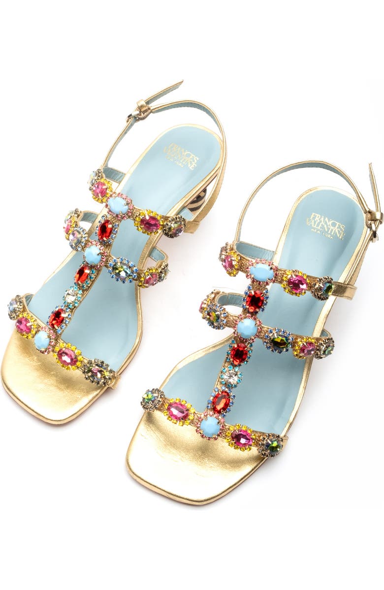 Frances Valentine Kiki Gem Heel Sandal, Alternate, color,