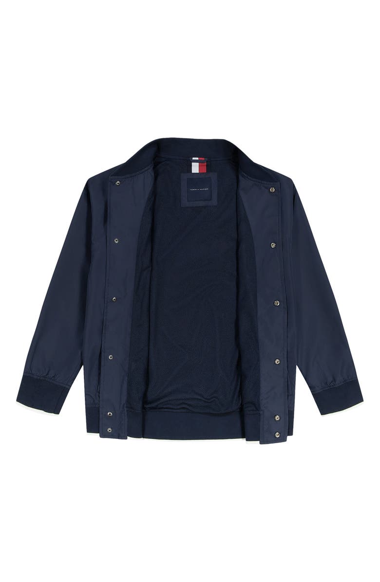Tommy Hilfiger Kids' Tommy Snap Front Bomber Jacket, Alternate, color, Navy Blazer