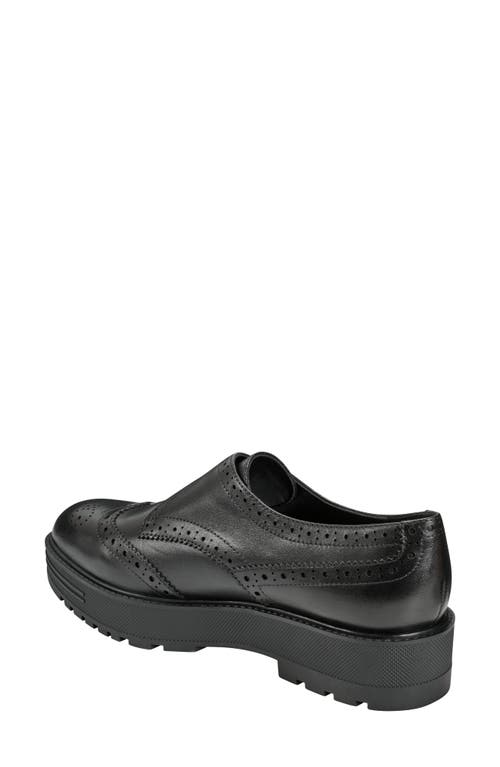 Marc Fisher Ltd Remona Wingtip Monk Strap Platform Loafer In Black