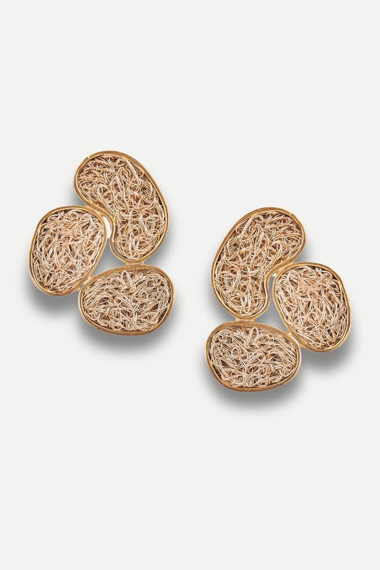 Origin Statement Earrings, Main, color, Gold