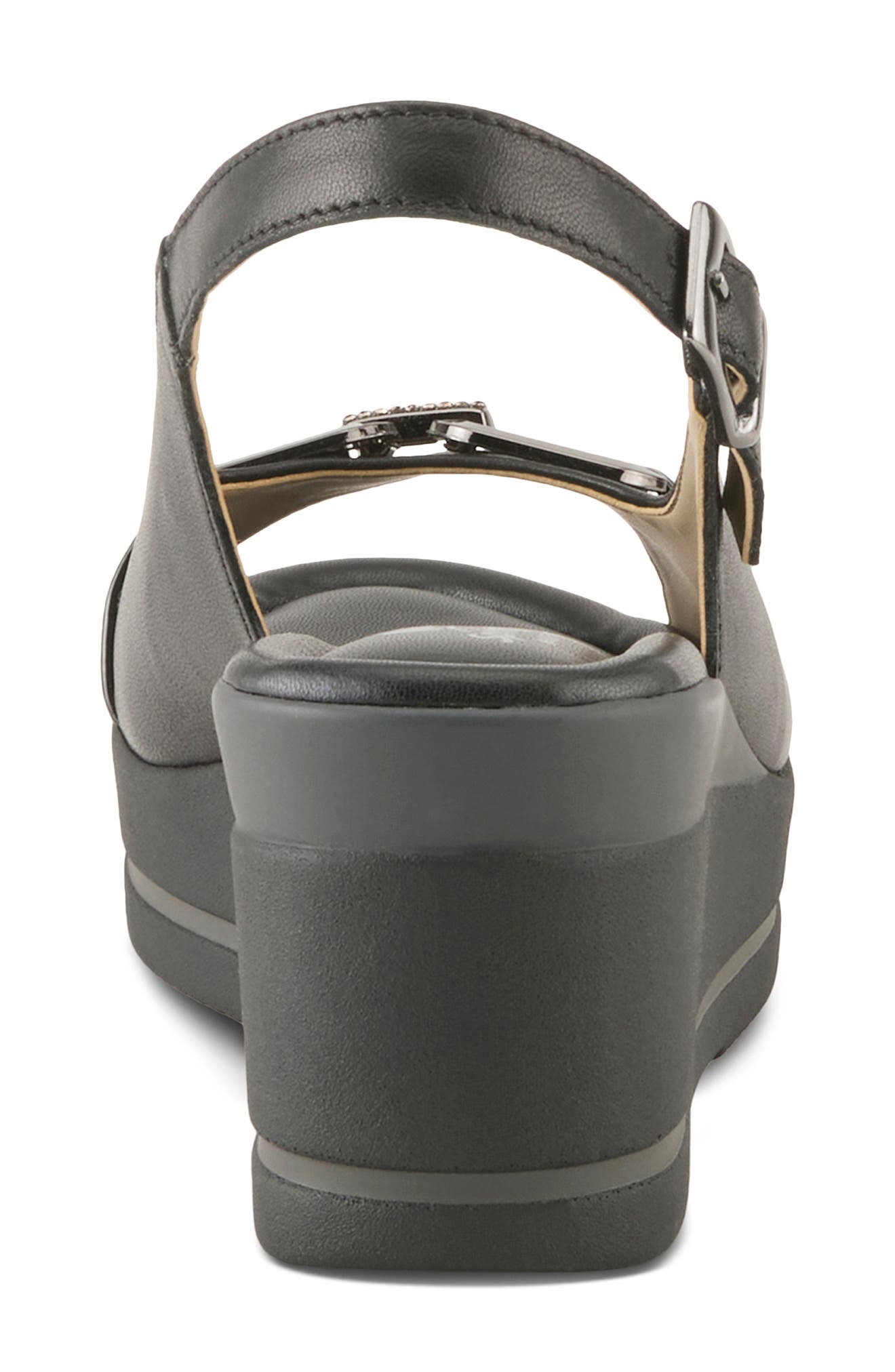 Spring Step Tamra Wedge Slingback Sandal, Alternate, color, Black