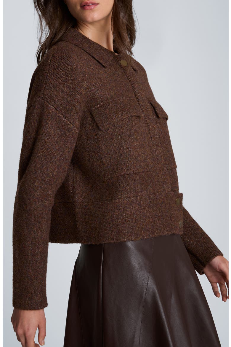 Utility Knit Jacket, Alternate, color, MEDIUM BARK HEATHER