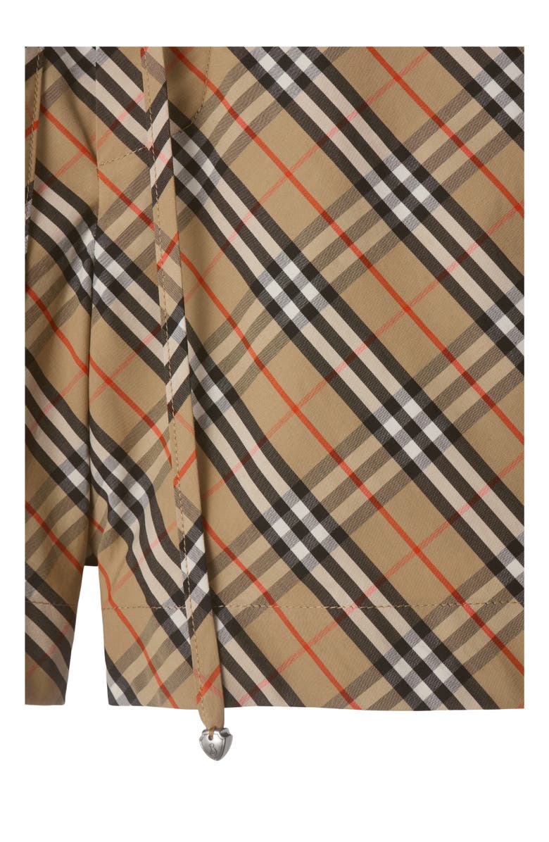 Burberry Check Cotton Pyjama Shorts, Alternate, color, Sand