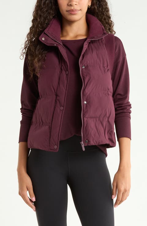 Rib Trim Puffer Vest