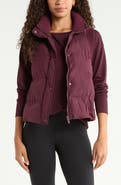 Zella Rib Trim Puffer Vest