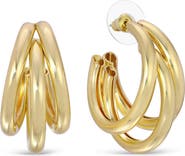 EYE CANDY LOS ANGELES Lydia 3 Loop Drop Earrings