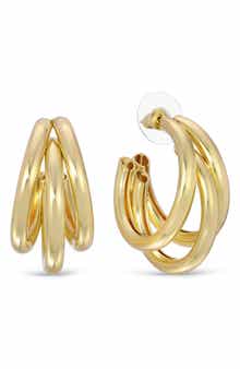 Lydia 3 Loop Drop Earrings