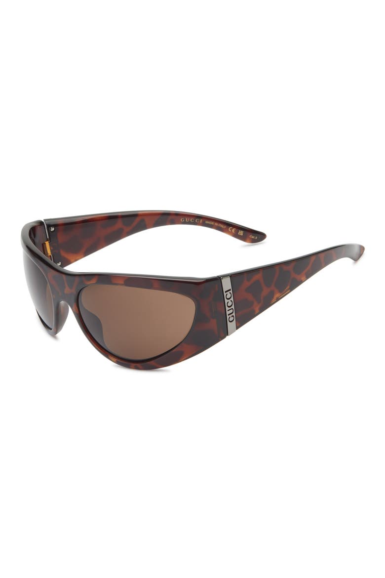 63mm Oversize Oval Sunglasses, Alternate, color, HAVANA HAVANA BROWN