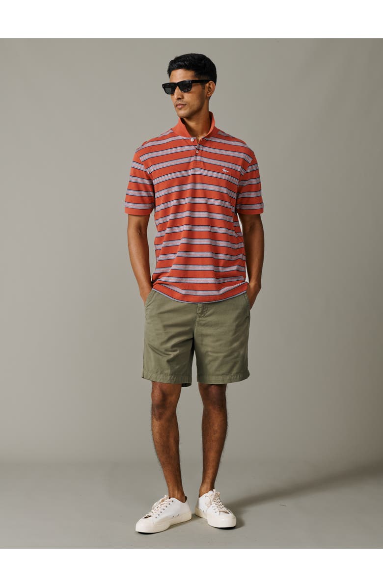 Aubin Blair Yarn Dyed Pique Polo T-Shirt, Alternate, color, Coral Stripe