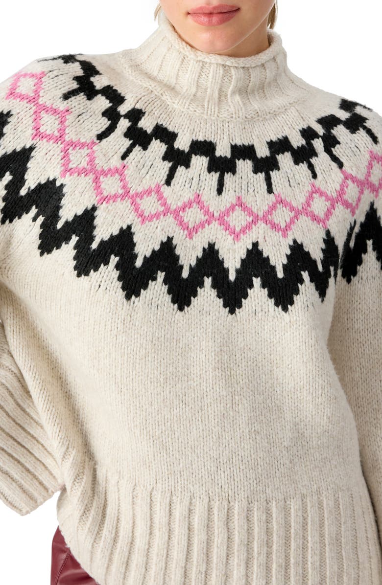 Sanctuary 'Tis the Season Fair Isle Mock Neck Sweater, Alternate, color, 