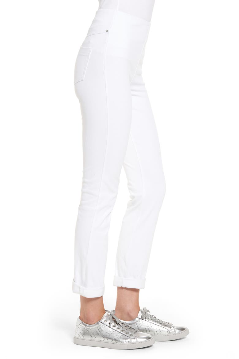 'Lyssentials Boyfriend High Rise Denim Jeans, Alternate, color, WHITE