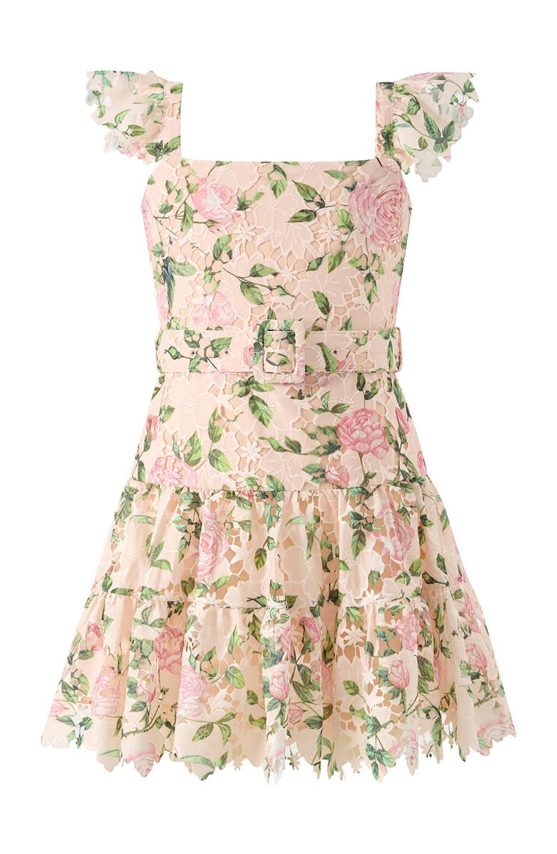 Marlo Kids Leonora Embroidered Mini Dress, Main, color, Floral