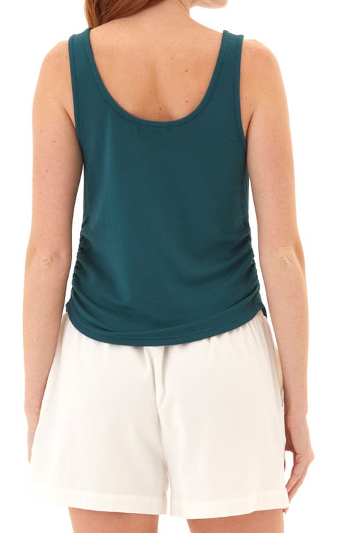 Threads 4 Thought Juliette Ruched Terry Tank In Green