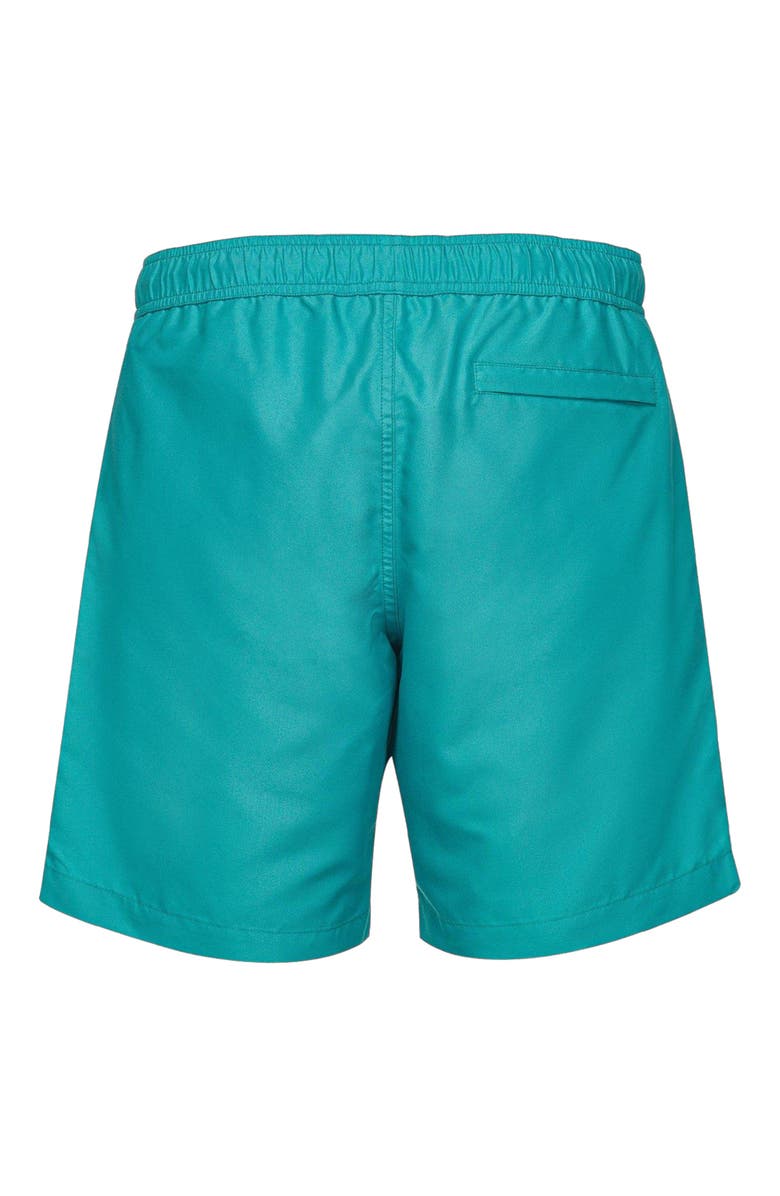 MCM Logo Print Swim Trunks, Alternate, color, Ceramic