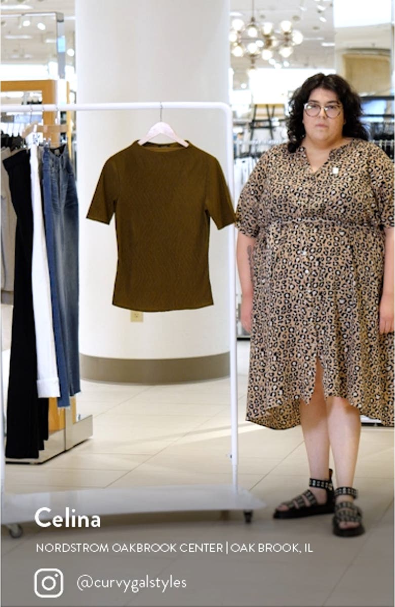 Plissé Smocked Funnel Neck Top, sales video thumbnail