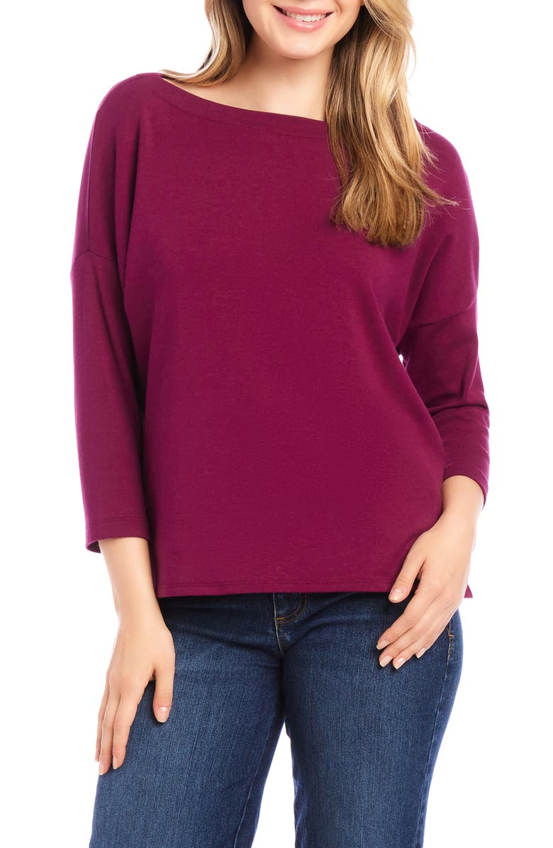 Karen Kane Hemp & Organic Cotton Blend Top, Main, color, 