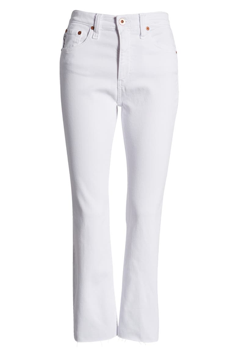 Farrah Crop Bootcut Jeans, Alternate, color, AESTHETIC WHITE