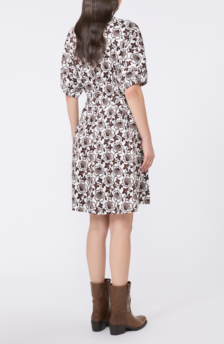 Weekend Max Mara Genero Floral Cotton Jersey Dress, Alternate, color, Brown