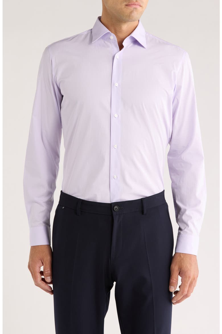 Valerio Modern Fit Cotton Dress Shirt, Main, color, LIGHT/ PASTEL PURPLE