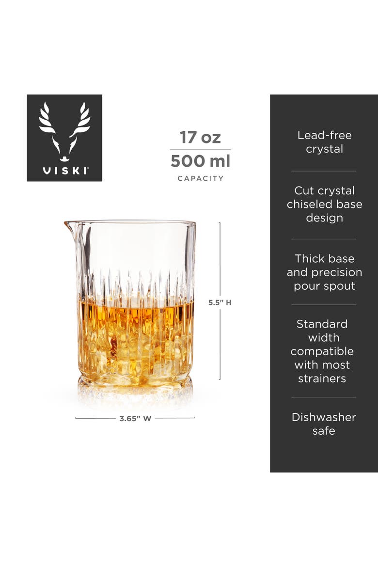 Pedestal Crystal Mixing Glass, Alternate, color, Clear