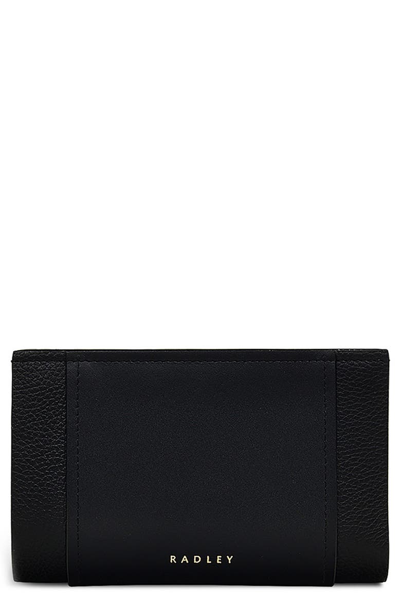 Radley Regents Row Medium Bifold Leather Wallet, Main, color, Black