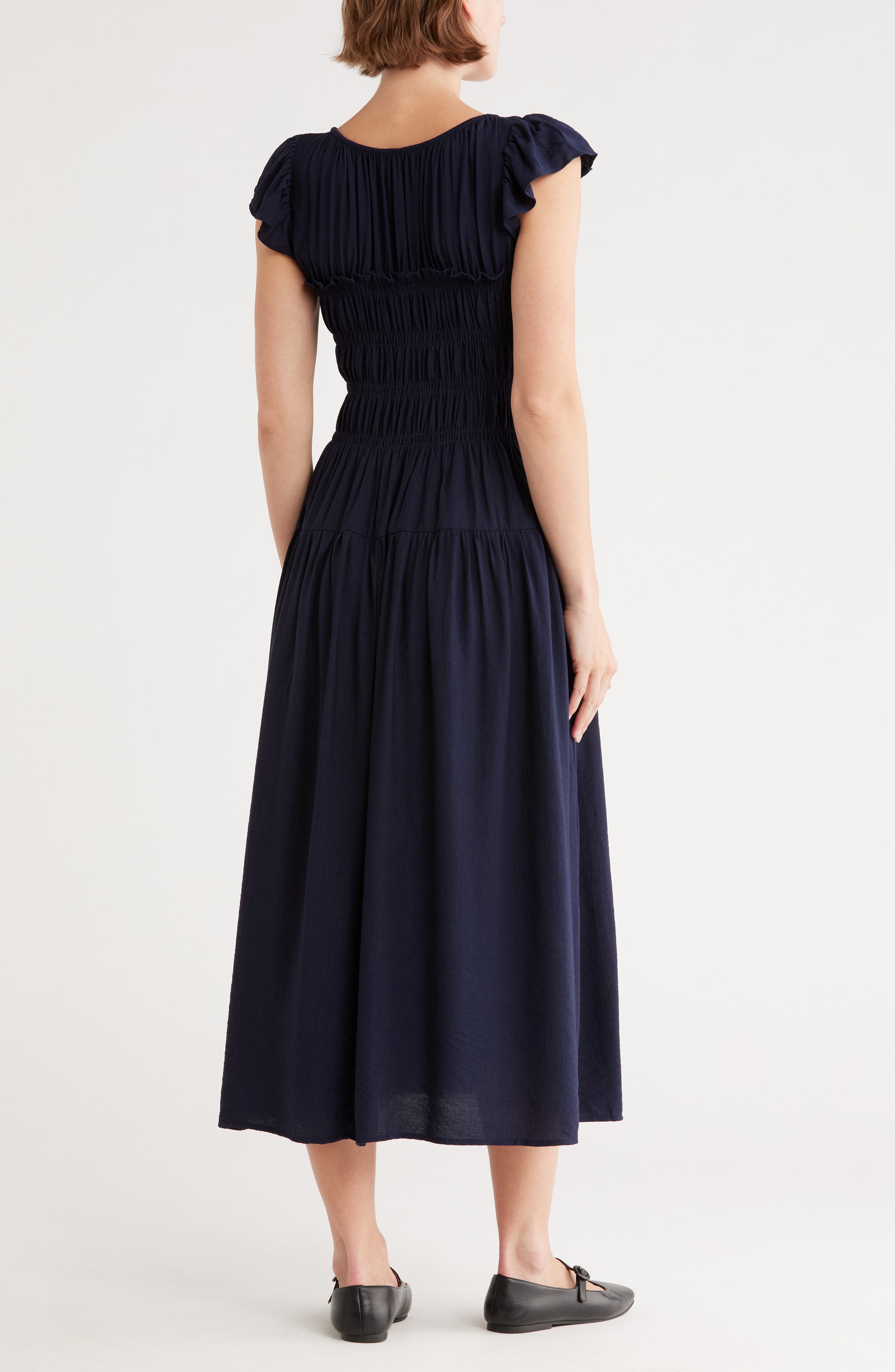 Shirred Maxi Dress - image 2