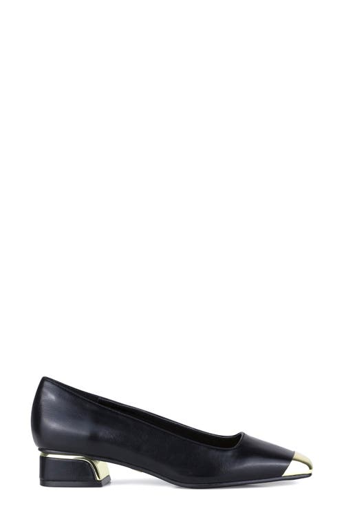 Ninety Union Eagle Tipped Square Toe Pump In Black