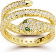 GLAZE JEWELRY Snake Wrap Pavé Cubic Zirconia Ring