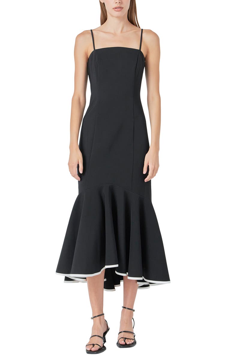 Endless Rose Flounce Hem Dress, Alternate, color, Black