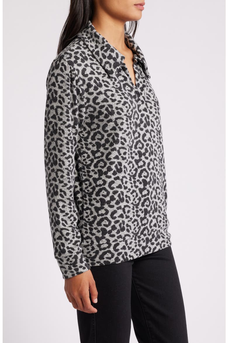 Johnny Collar Pullover, Alternate, color, GRAY/ BLACK