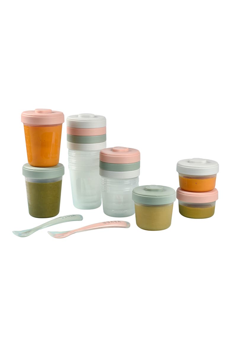 12-Piece Clip Portion Container & Spoon Set, Alternate, color, EUCALYPTUS