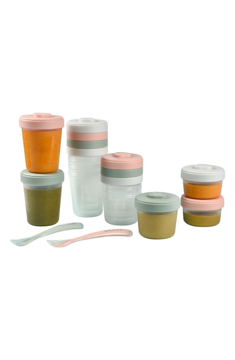 BEABA 12-Piece Clip Portion Container & Spoon Set, Alternate, color, Eucalyptus