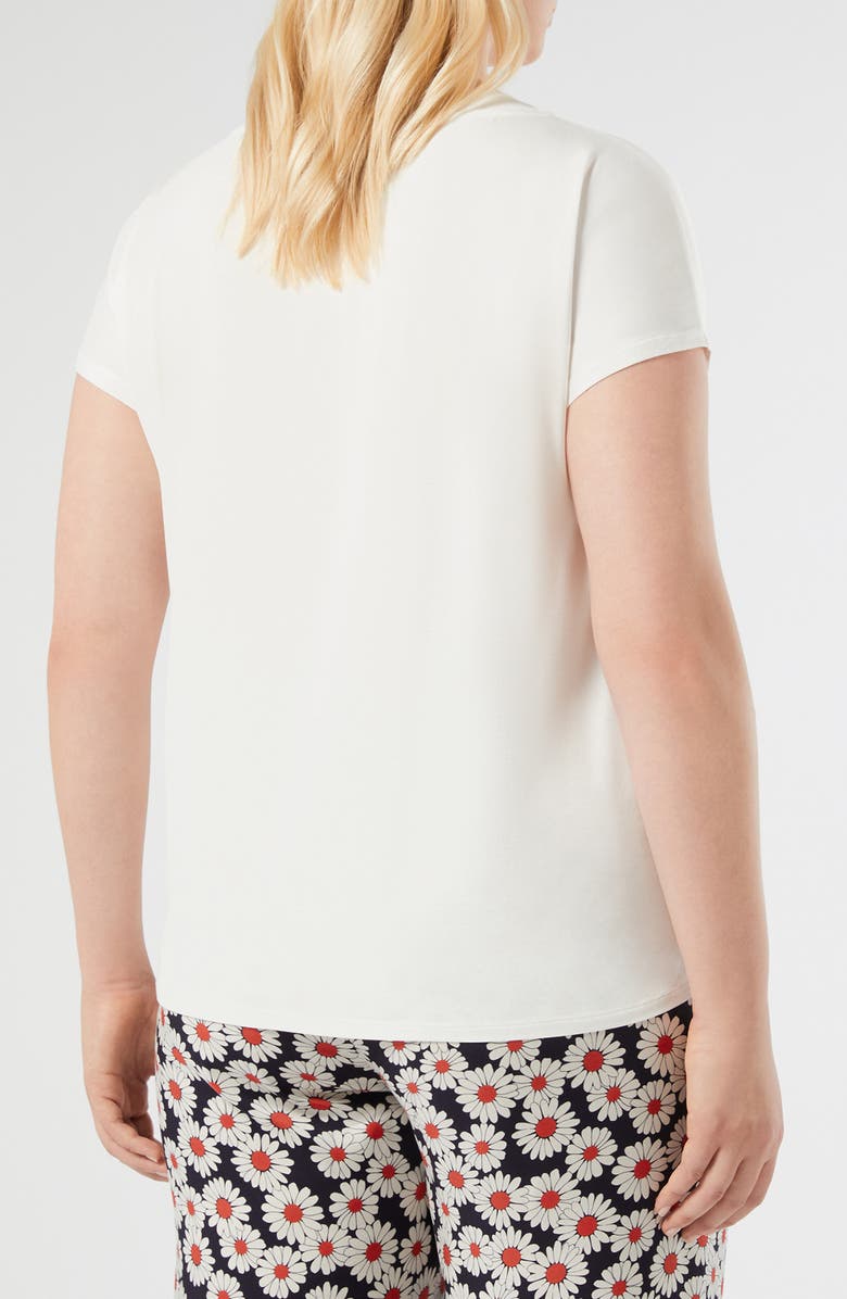 Marina Rinaldi Mrs. Lirica Mixed Media T-Shirt, Alternate, color, Ivory