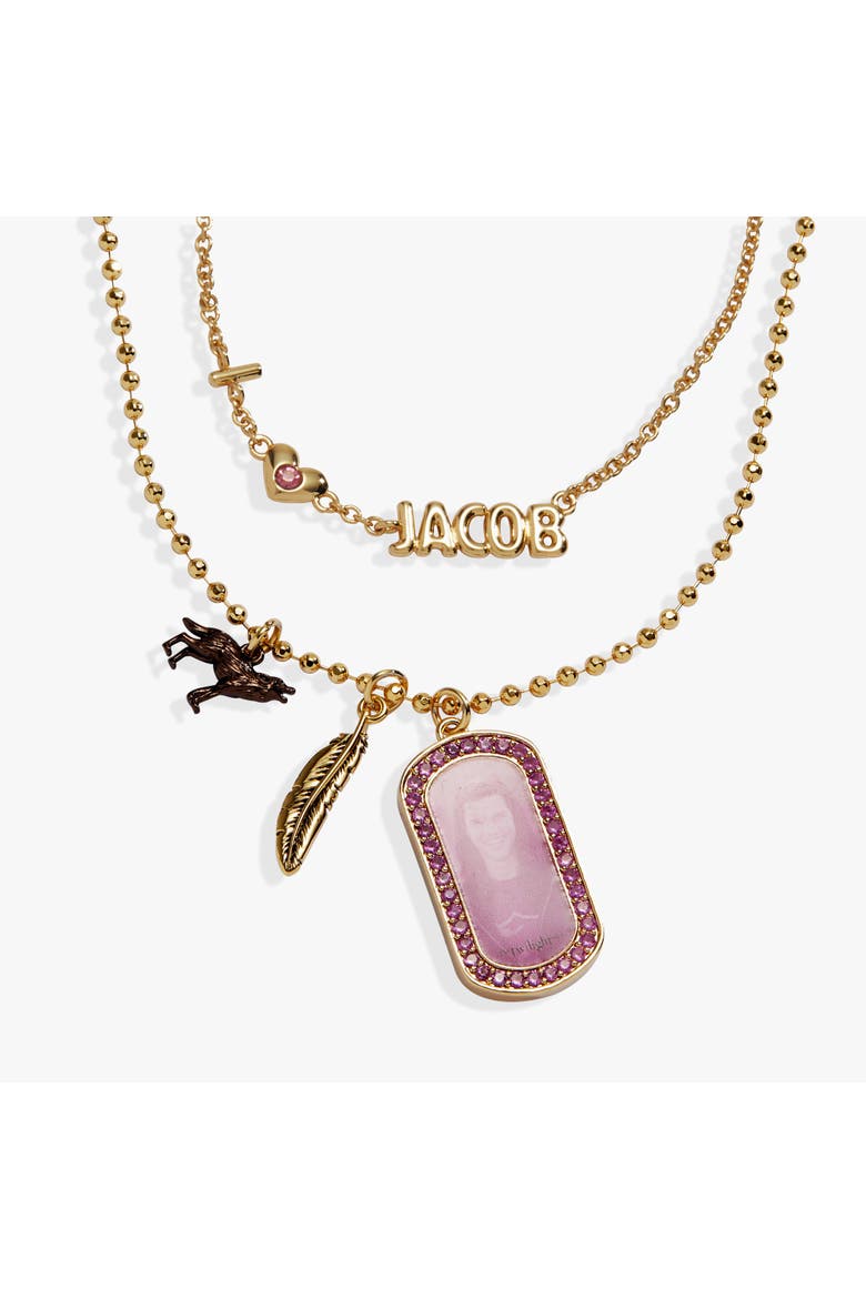 The Twilight Saga Jacob Pendant Necklace, Alternate, color, Gold