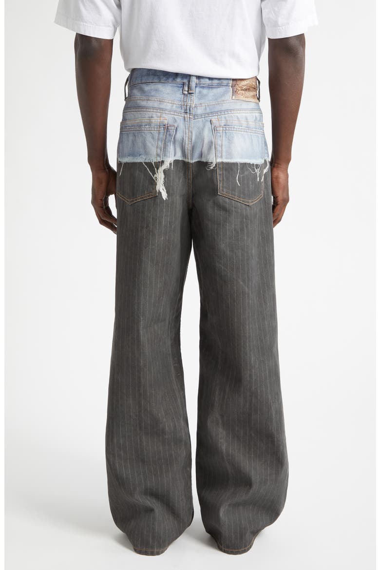 1981 Loose Fit Trompe l'Oeil Pinstripe Jeans, Alternate, color, BLUE/ BLACK