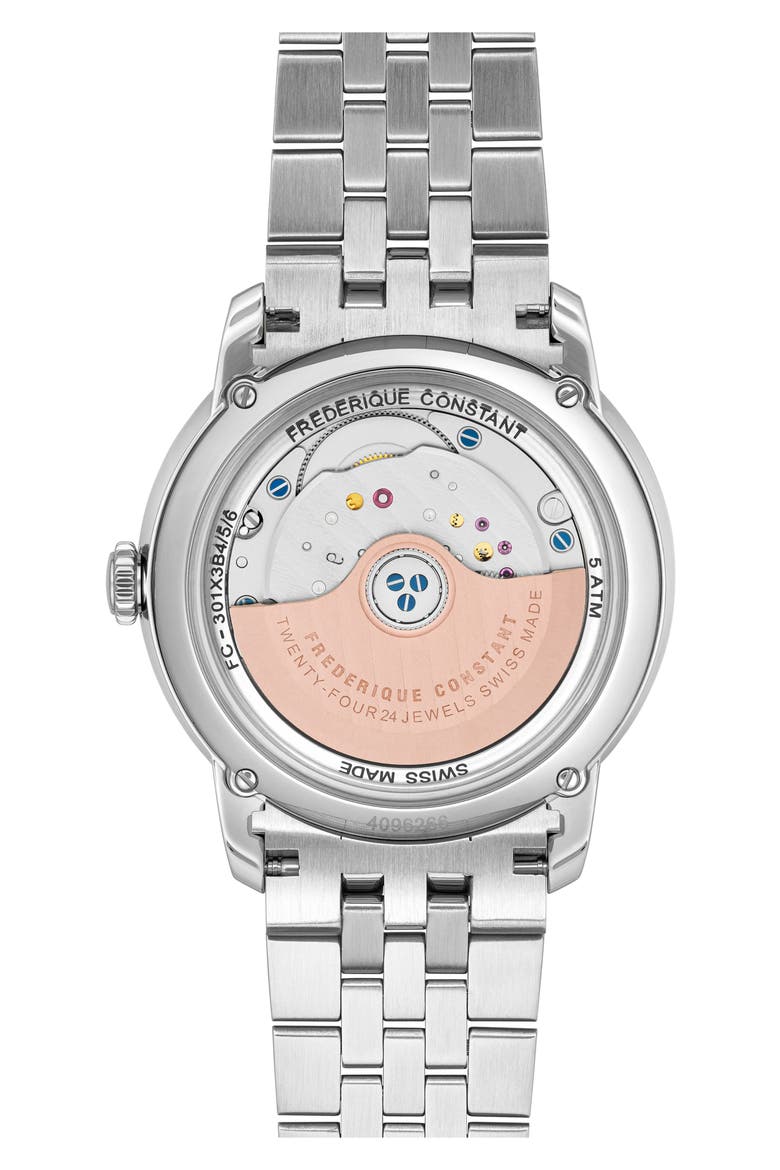 Classics Premiere Automatic Bracelet Watch, 38.5mm, Alternate, color, SILVER-TONE
