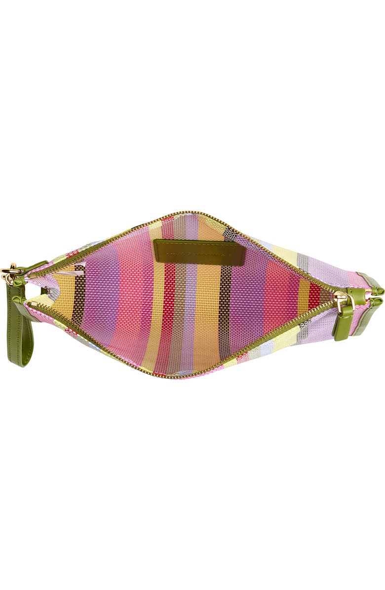 Marc Jacobs The Large Stripe Mesh Pouch, Alternate, color, Purple Multi