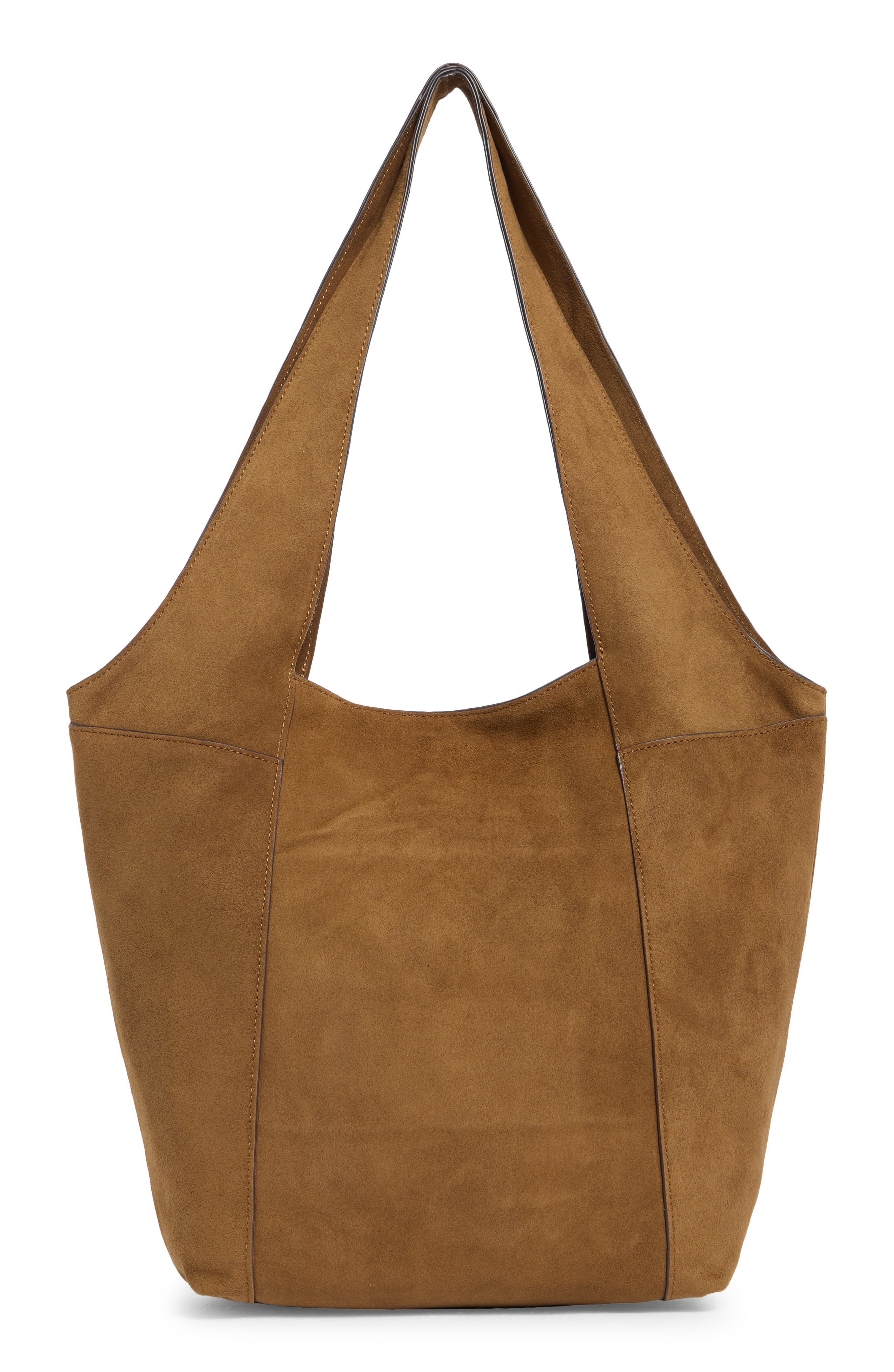 rag & bone Large Brayton Suede Shopper, Alternate, color, Golden Brown