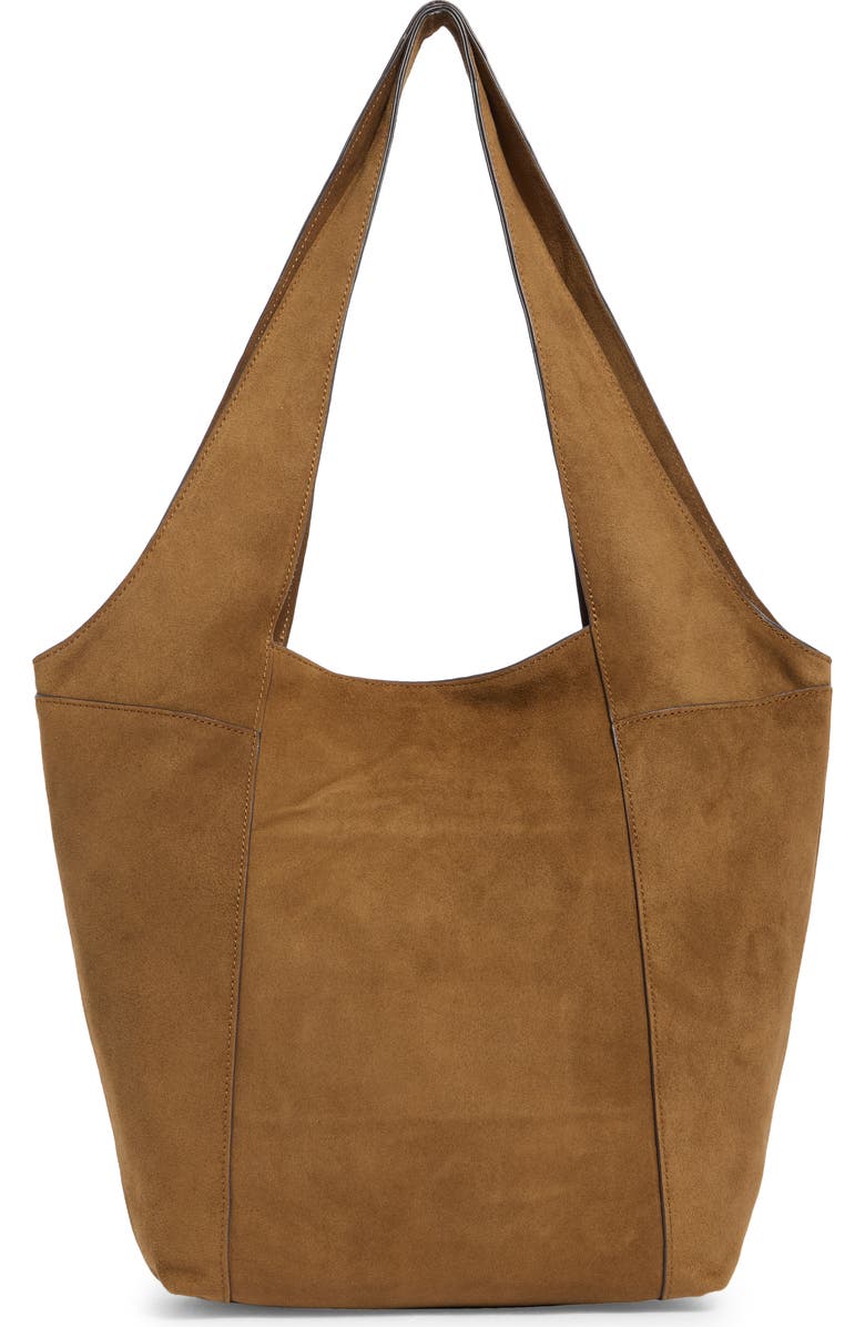 rag & bone Large Brayton Suede Shopper, Alternate, color, Golden Brown
