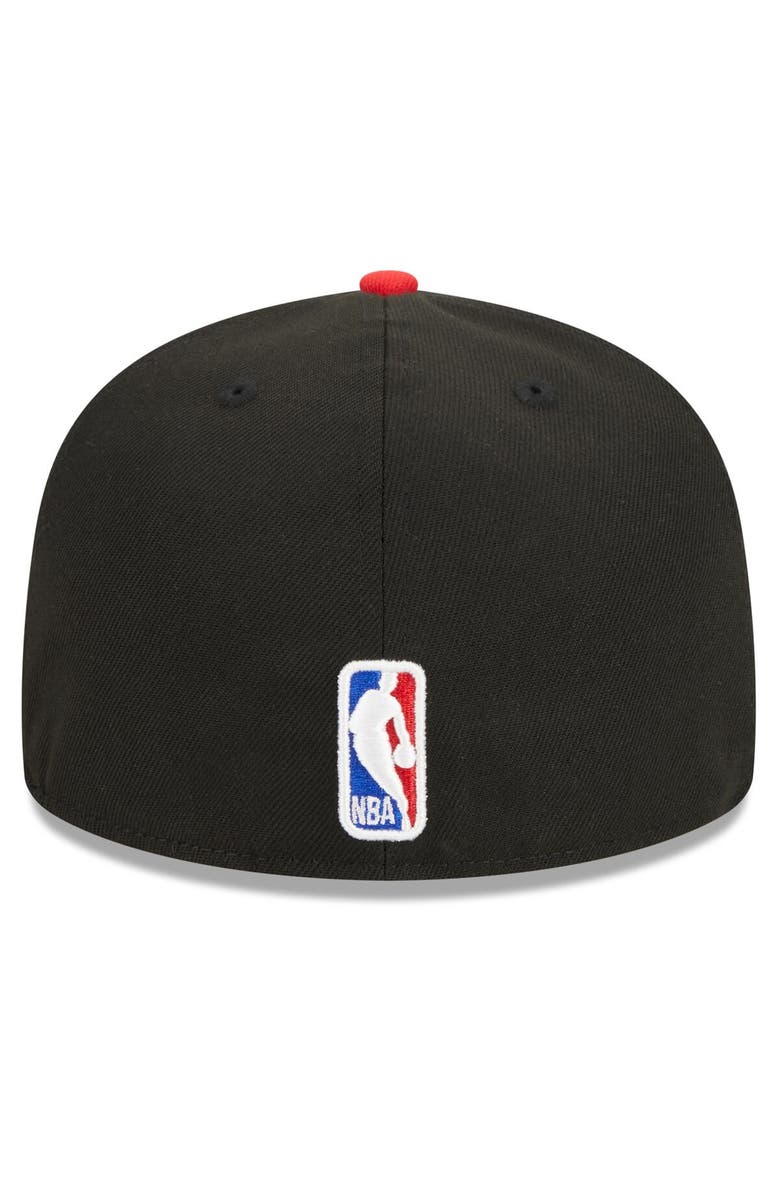 New Era Men's New Era Black/Red Miami Heat 2023/24 City Edition 59FIFTY Fitted Hat, Alternate, color,