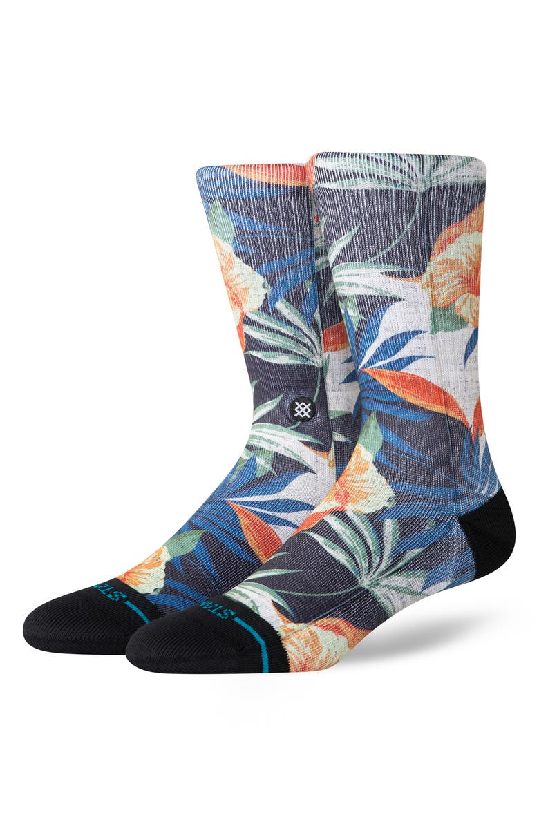 Stance Tiki Tides Crew Socks, Main, color, 