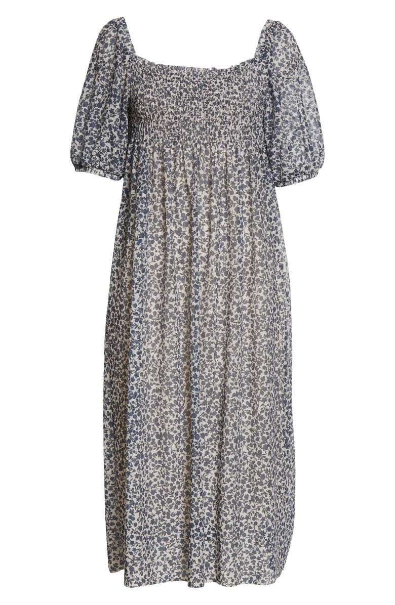 Baum und Pferdgarten Judith Floral Smocked Midi Dress, Alternate, color, 