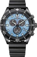 Citizen Sporty Aqua Eco-Drive Rubber Strap Chronograph Watch, 43mm