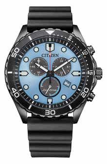 Citizen Sporty Aqua Eco-Drive Rubber Strap Chronograph Watch, 43mm