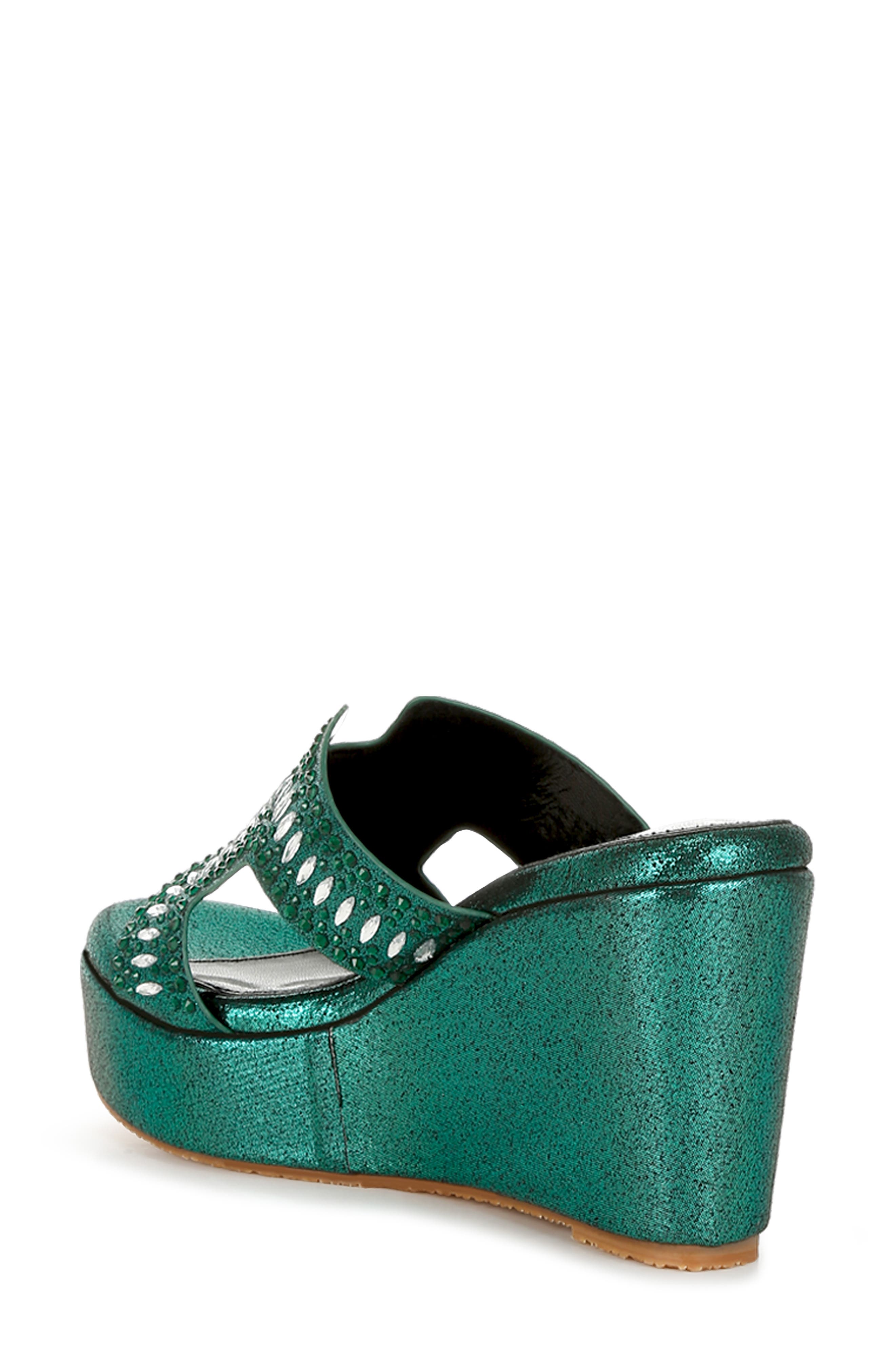 LONDON RAG Mariner Platform Wedge Sandal, Alternate, color, Green